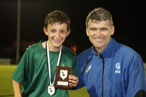 Alex Tobin, right, with Luca Kmet winner of the Player of the Bill Turner Cup final.